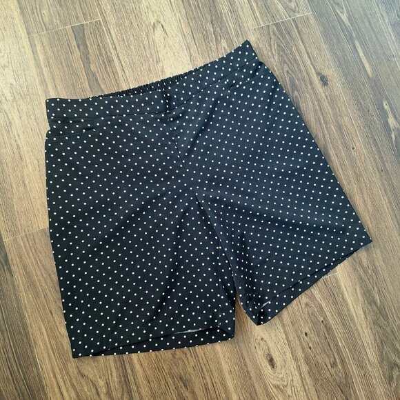 💙 Talbots Polkadot Lightweight Pull On Shorts Elastic Waistband With Pockets - Picture 3 of 8